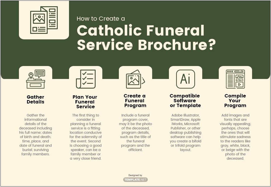 Free Catholic Funeral Service Program Template