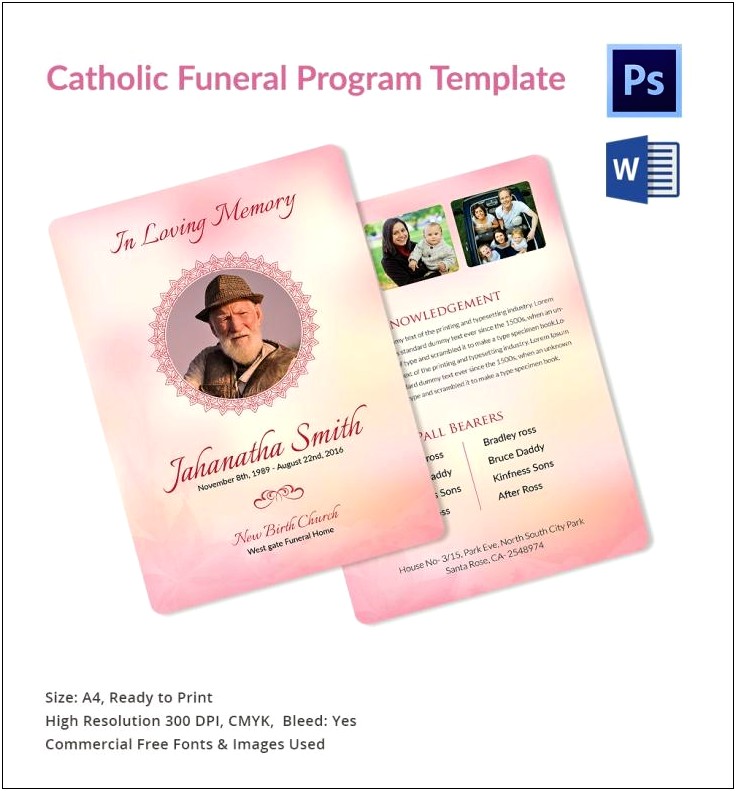 Free Catholic Wedding Program Templates For Microsoft Word