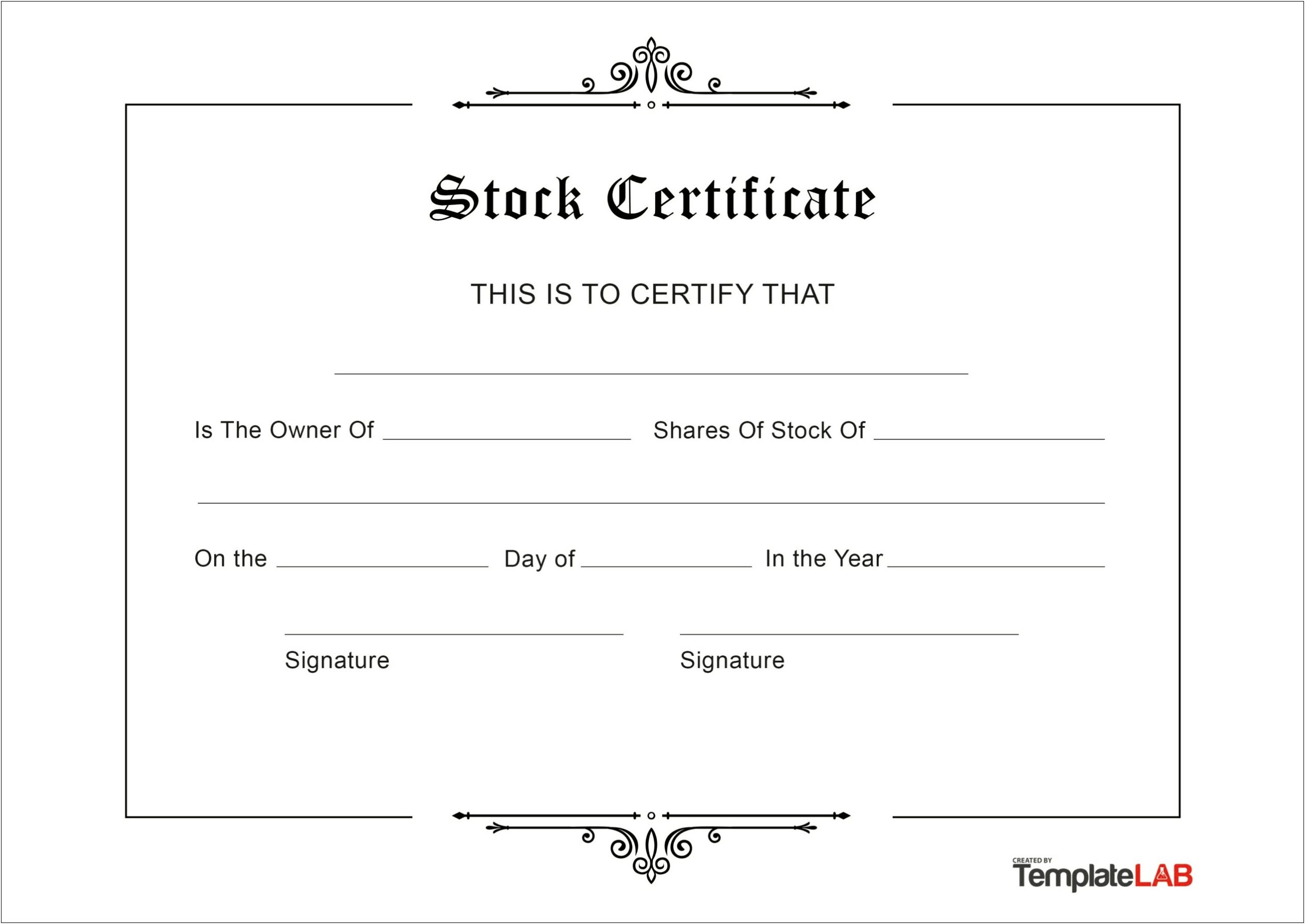 Free Certificate Of Authenticity Signature Template Microsoft Word