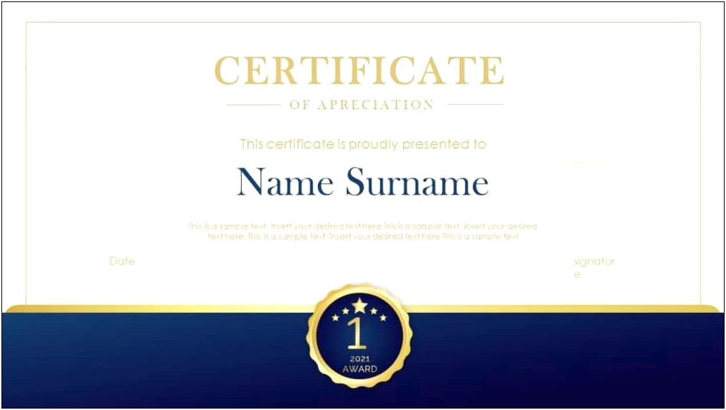 Free Certificate Templates Download In Ppt Format