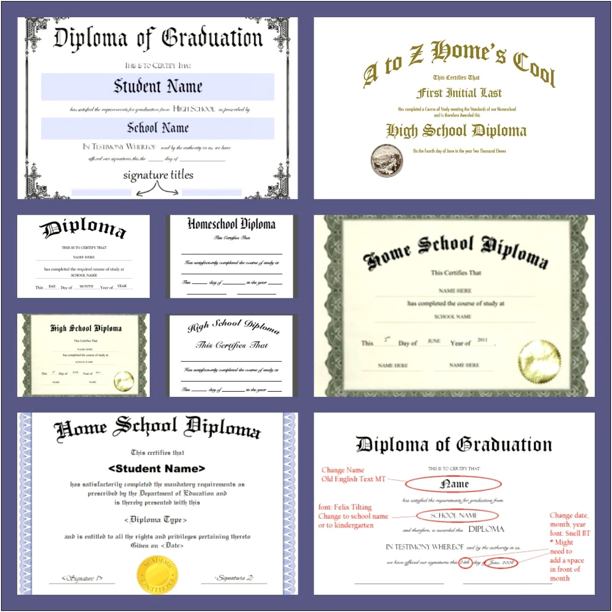 Free Certificate Templates For Homeschool Elementary School