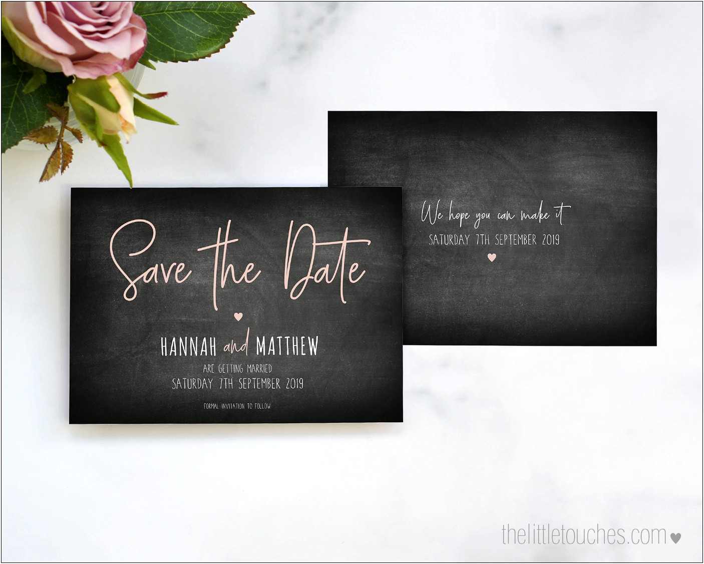 Free Chalkboard Save The Date Template