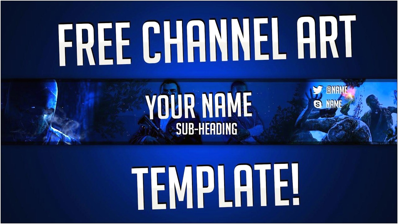 Free Channel Art Template For Youtube