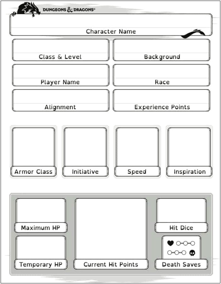 Free Character Creation Template Rpg Games Excel