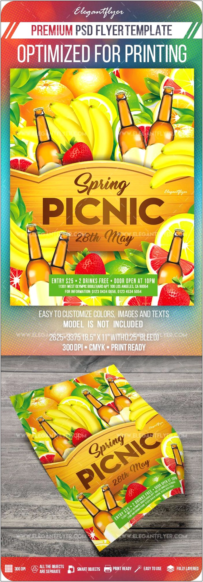 Free Chef Picnic Themed Flyer Template