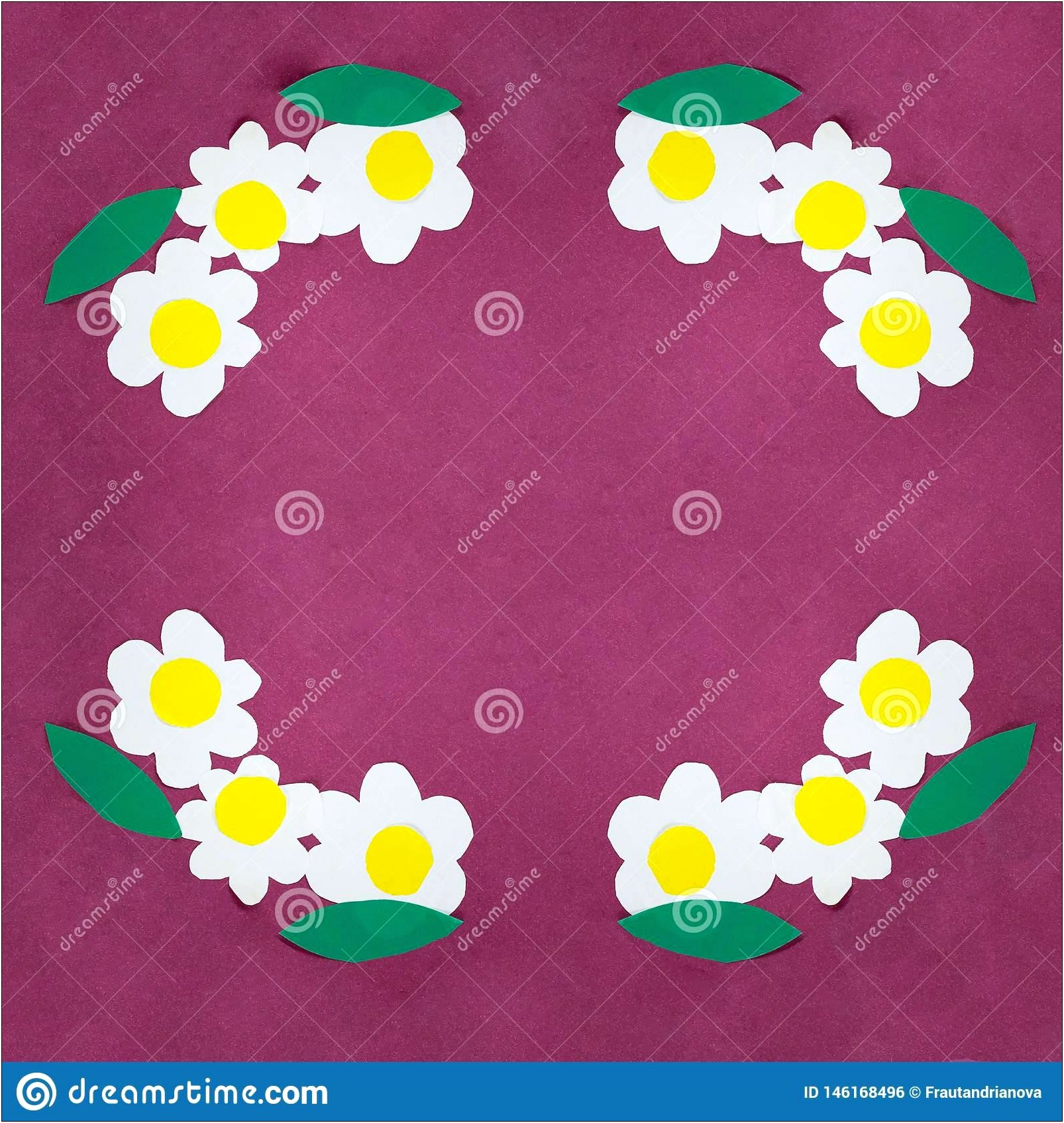 Free Cherry And Daisy Border Template