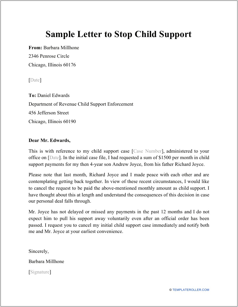 Free Child Support Agreement Template Pdf