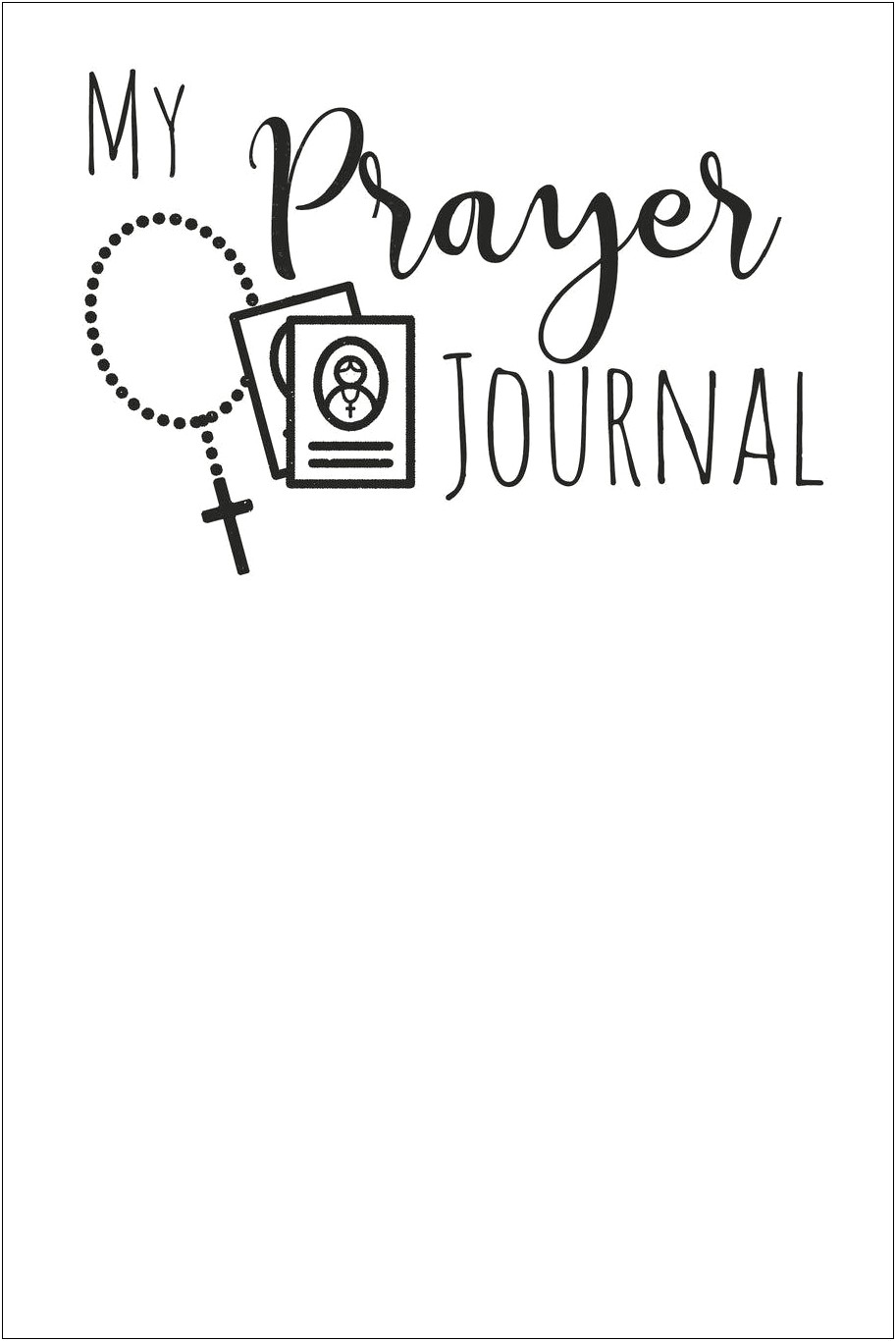 Free Children's Prayer Journal Template