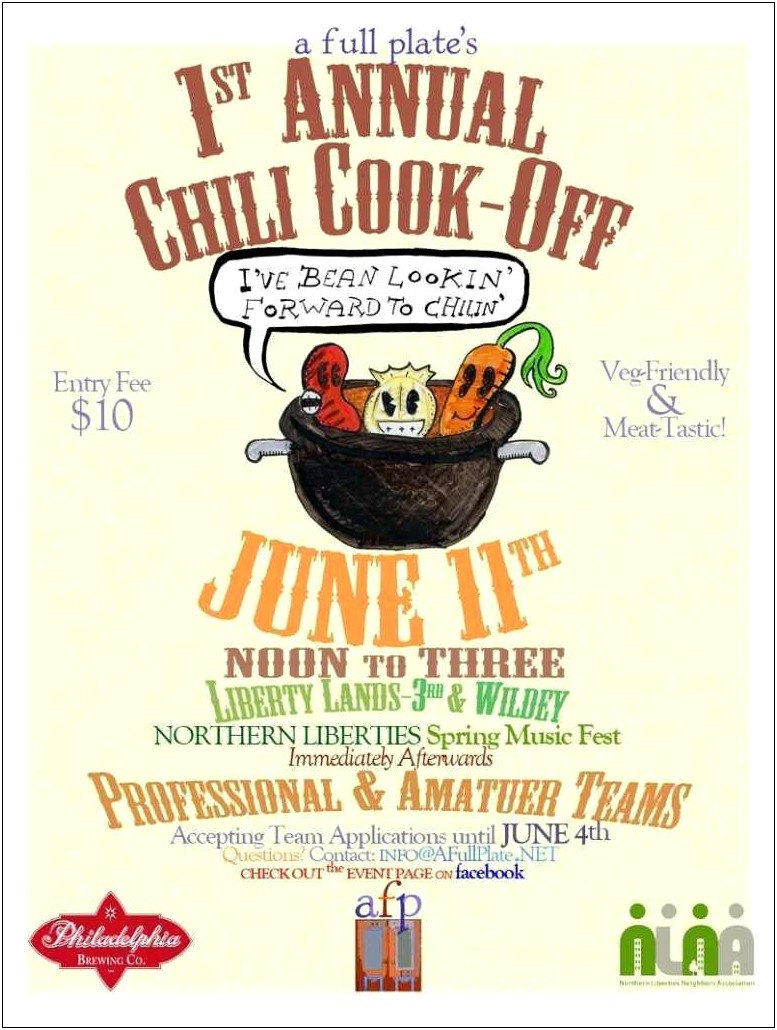 Free Chili Cook Off Flyer Template Word