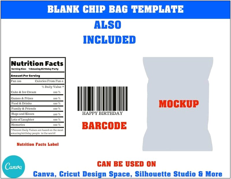 Free Chip Bag Template For Silhouette