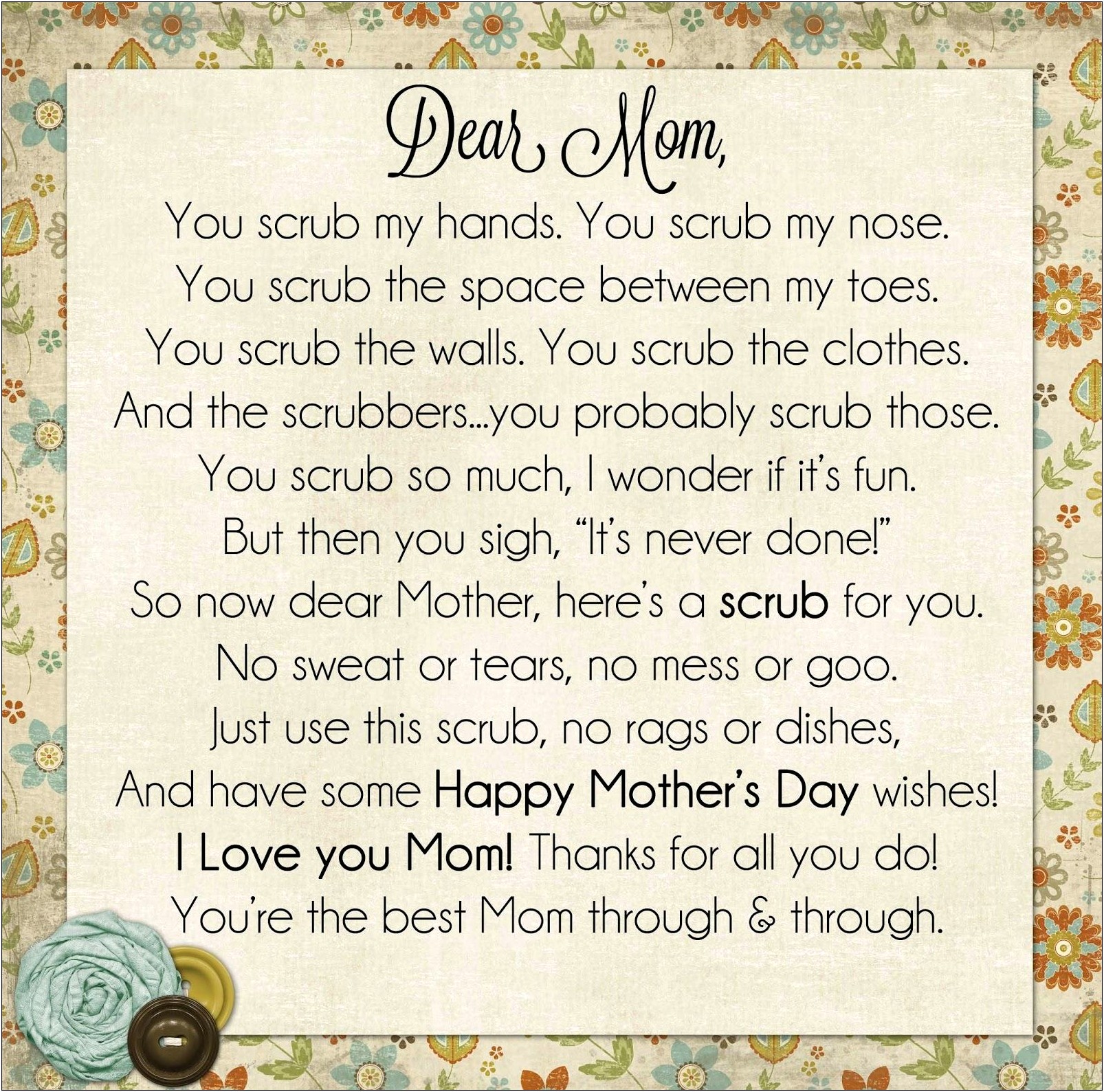 Free Christian Mothers Day Poems Templates