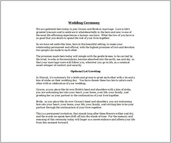 Free Christian Personal Wedding Vows Template