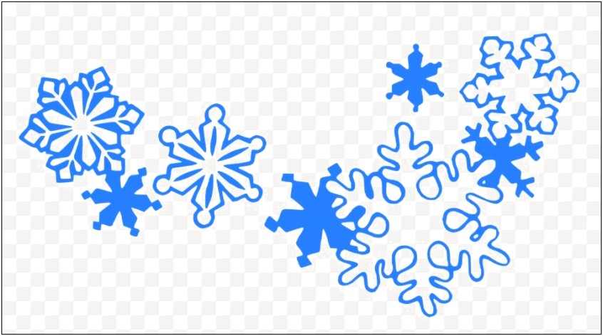 Free Christmas Border Templates Blue Snowflakes Translucent