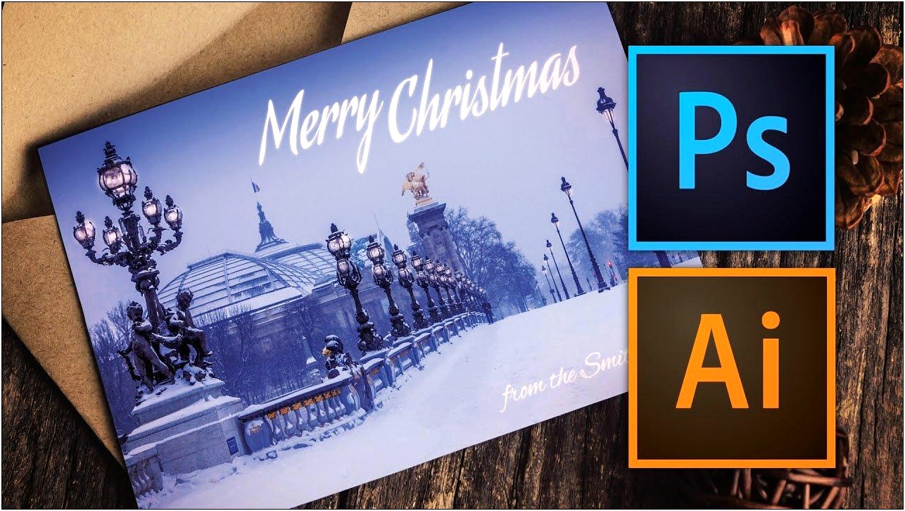 Free Christmas Card Templates Layers For Photoshop