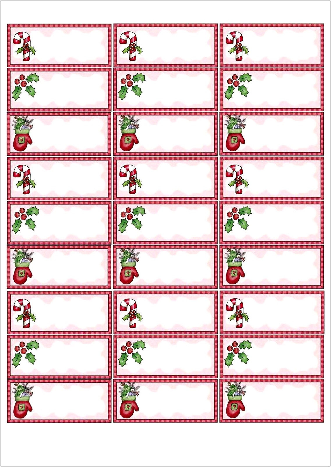 Free Christmas Label Templates For Word