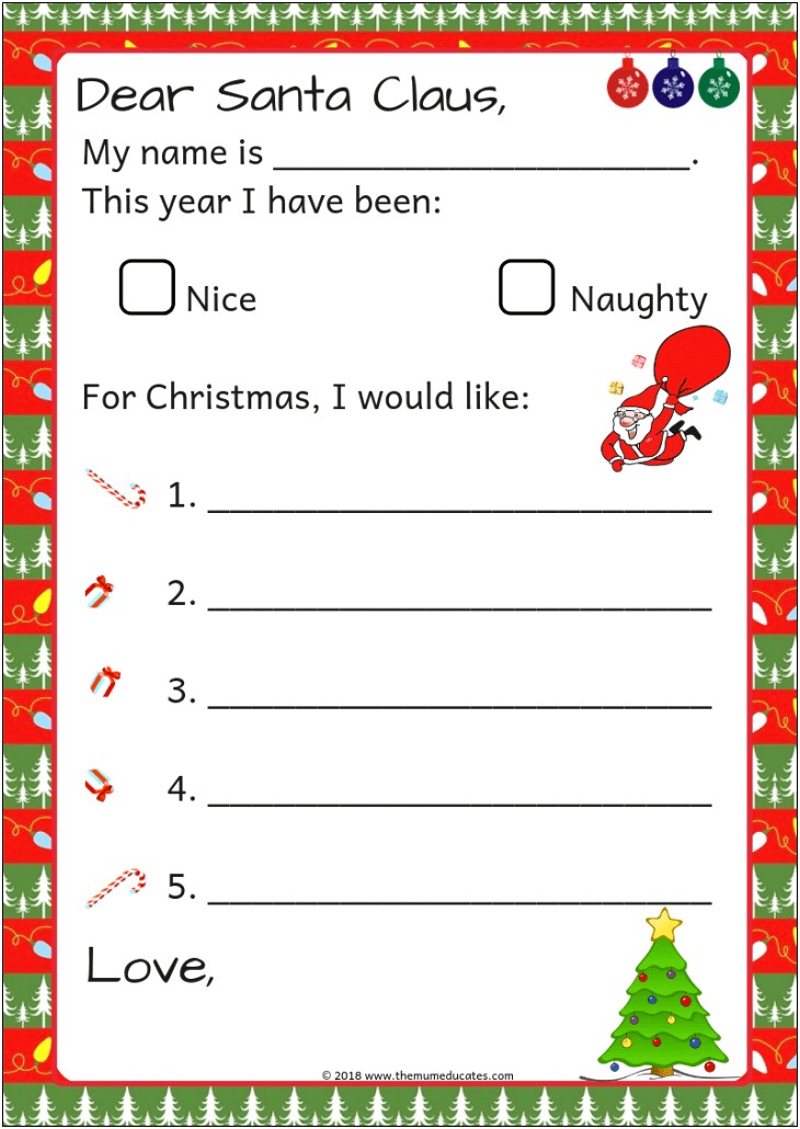 Free Christmas Letter Templates For Word