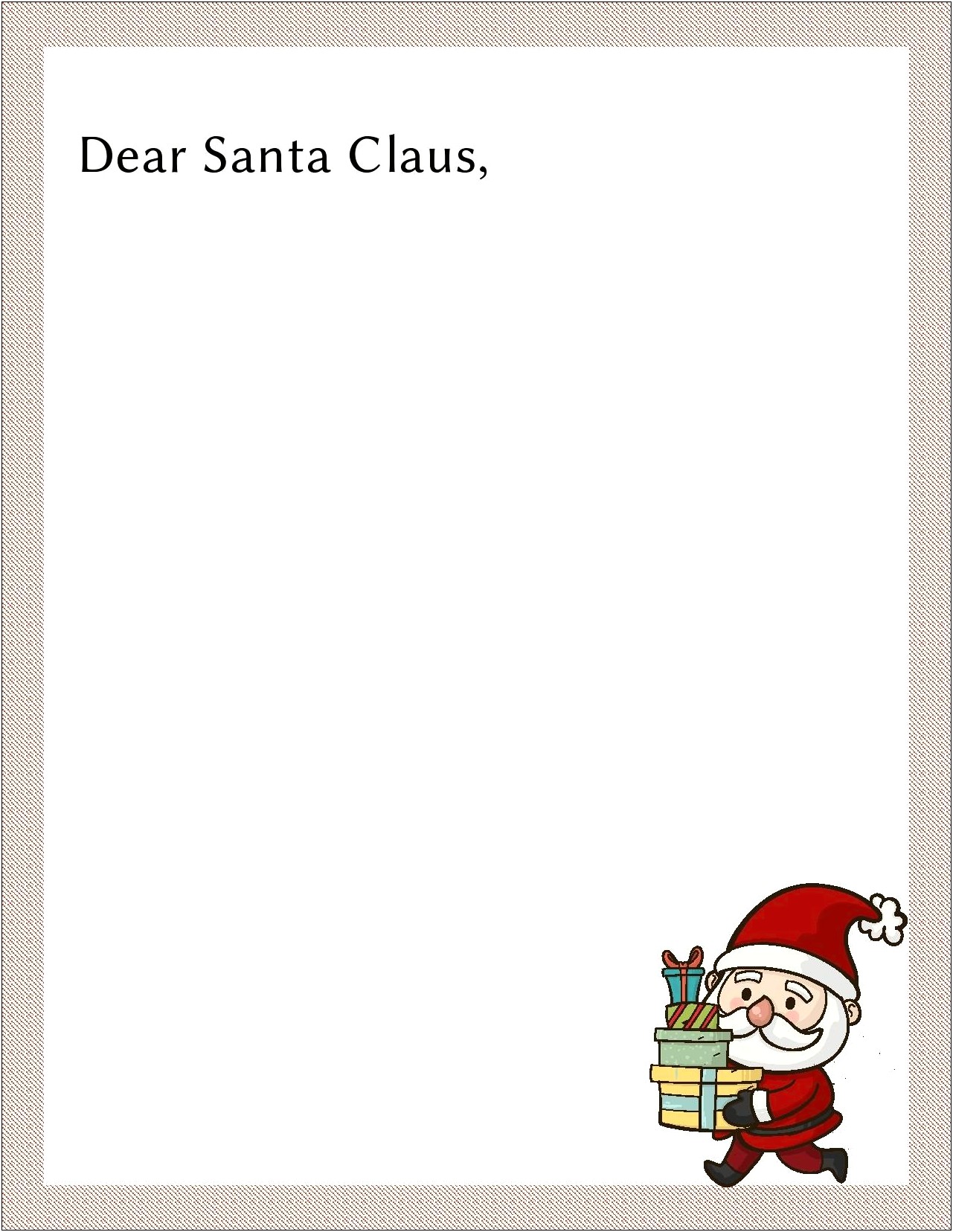 Free Christmas Letter Templates With Pictures