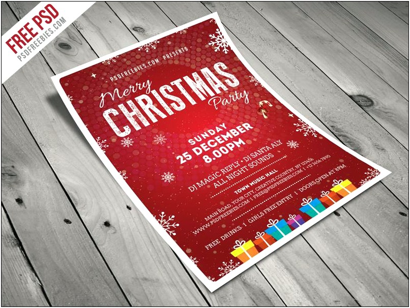 Free Christmas Open House Flyer Templates Psd