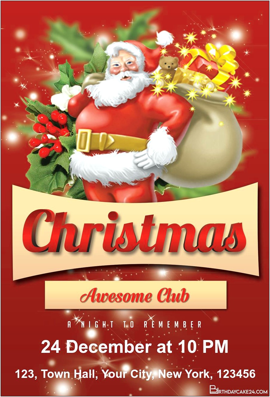 Free Christmas Party Invitation Template Download