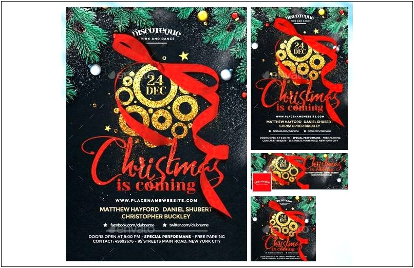 Free Christmas Party Invitation Template Psd