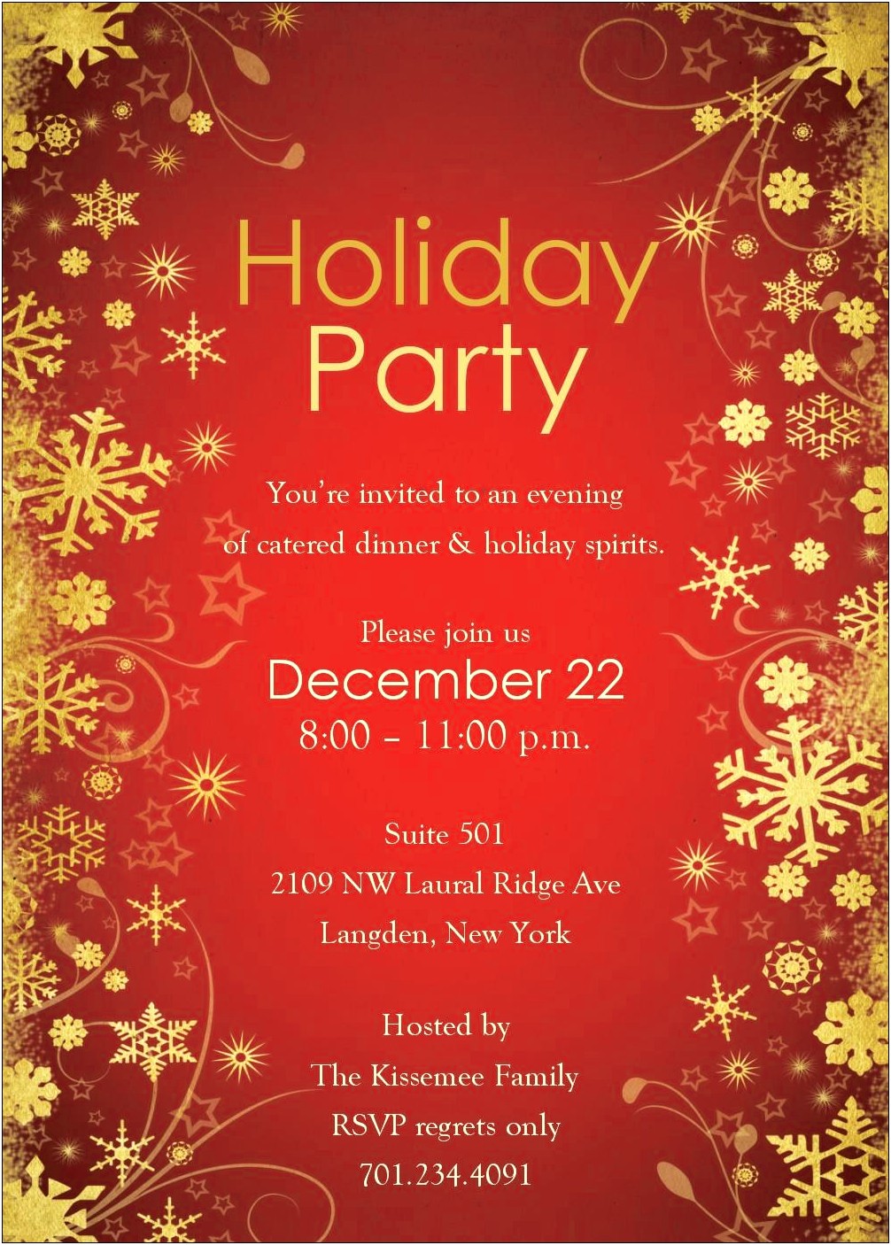 Free Christmas Party Poster Template Word