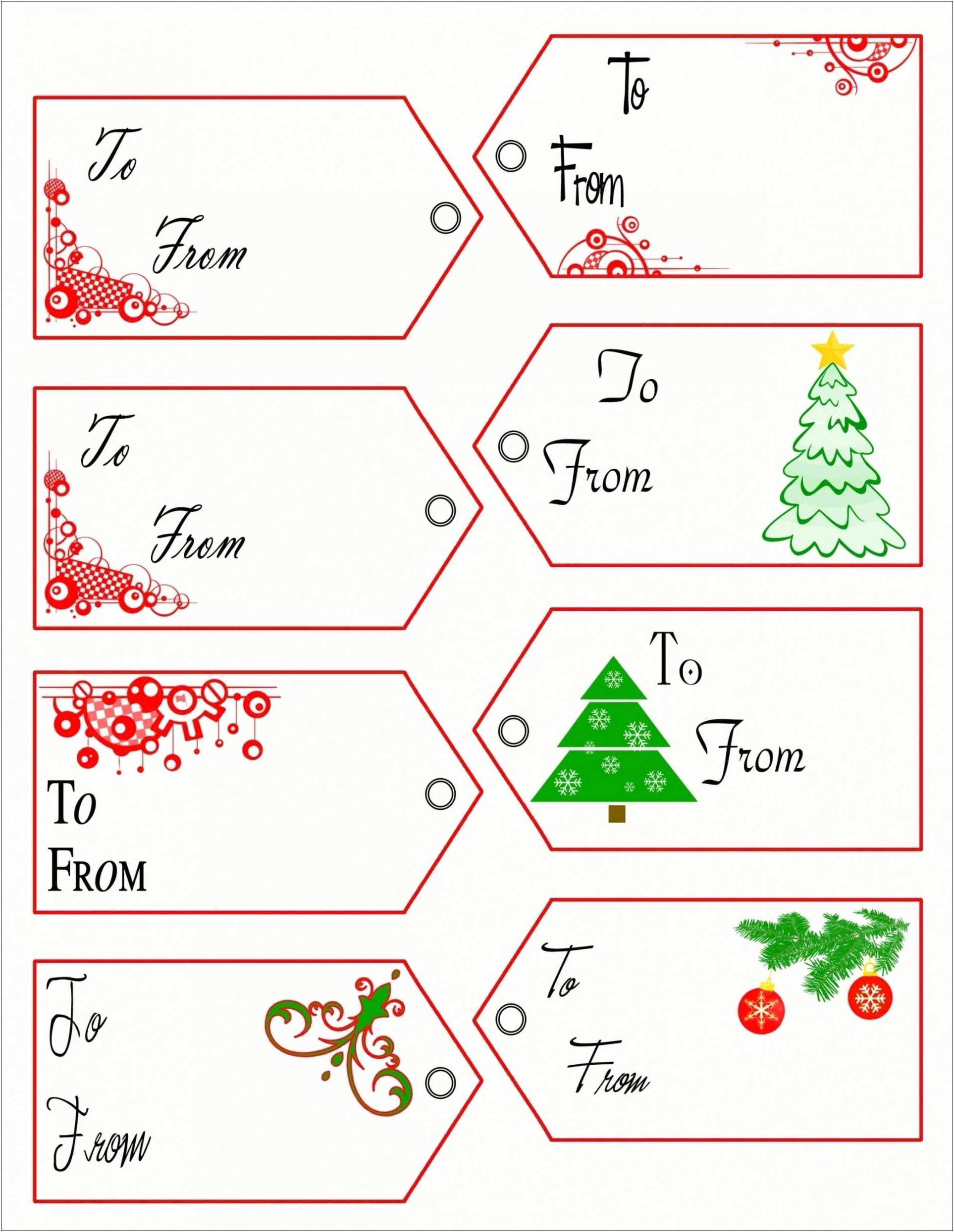 Free Christmas Place Card Template Download