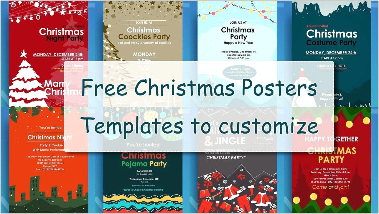 Free Christmas Poster Templates For Word