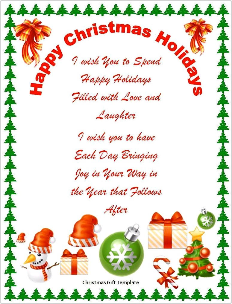 Free Christmas Recipe Card Templates Microsoft Word