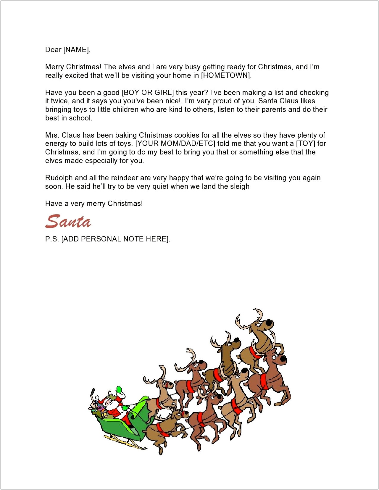 Free Christmas Template For Christmas Party To Parents