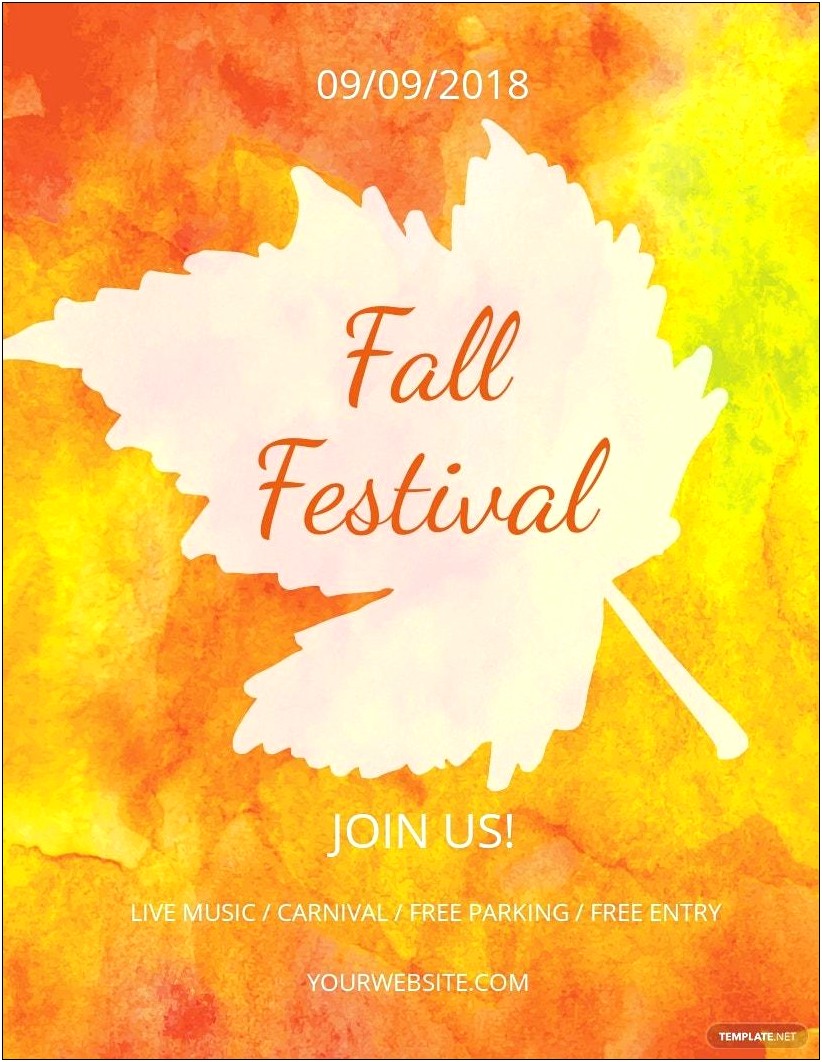 Free Church Fall Festival Flyer Template