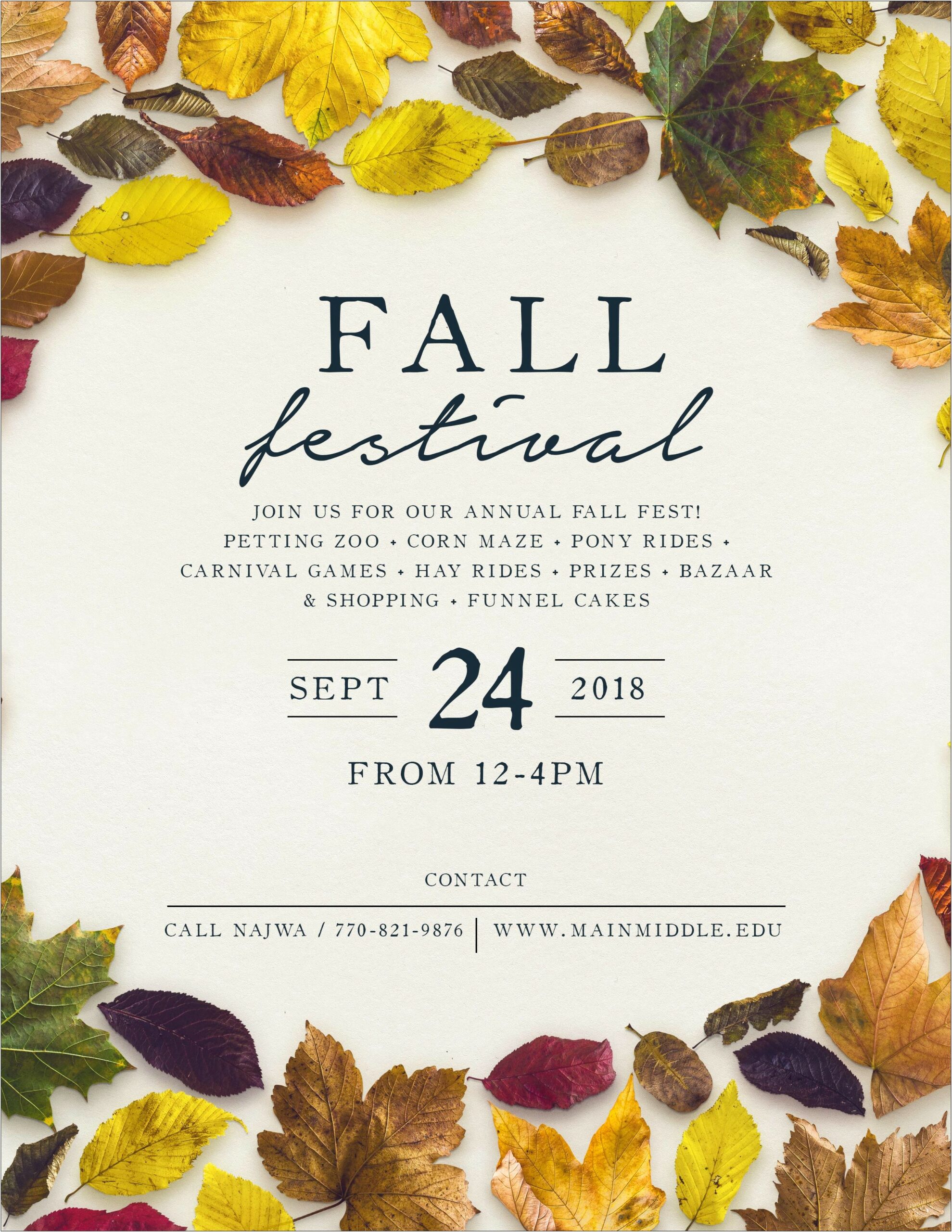 Free Church Fall Festival Flyer Templates Download
