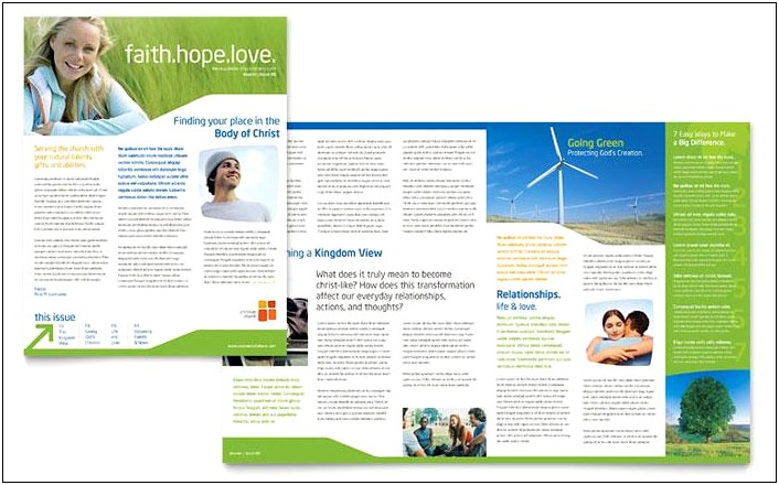 Free Church Youth Group Newsletter Templates