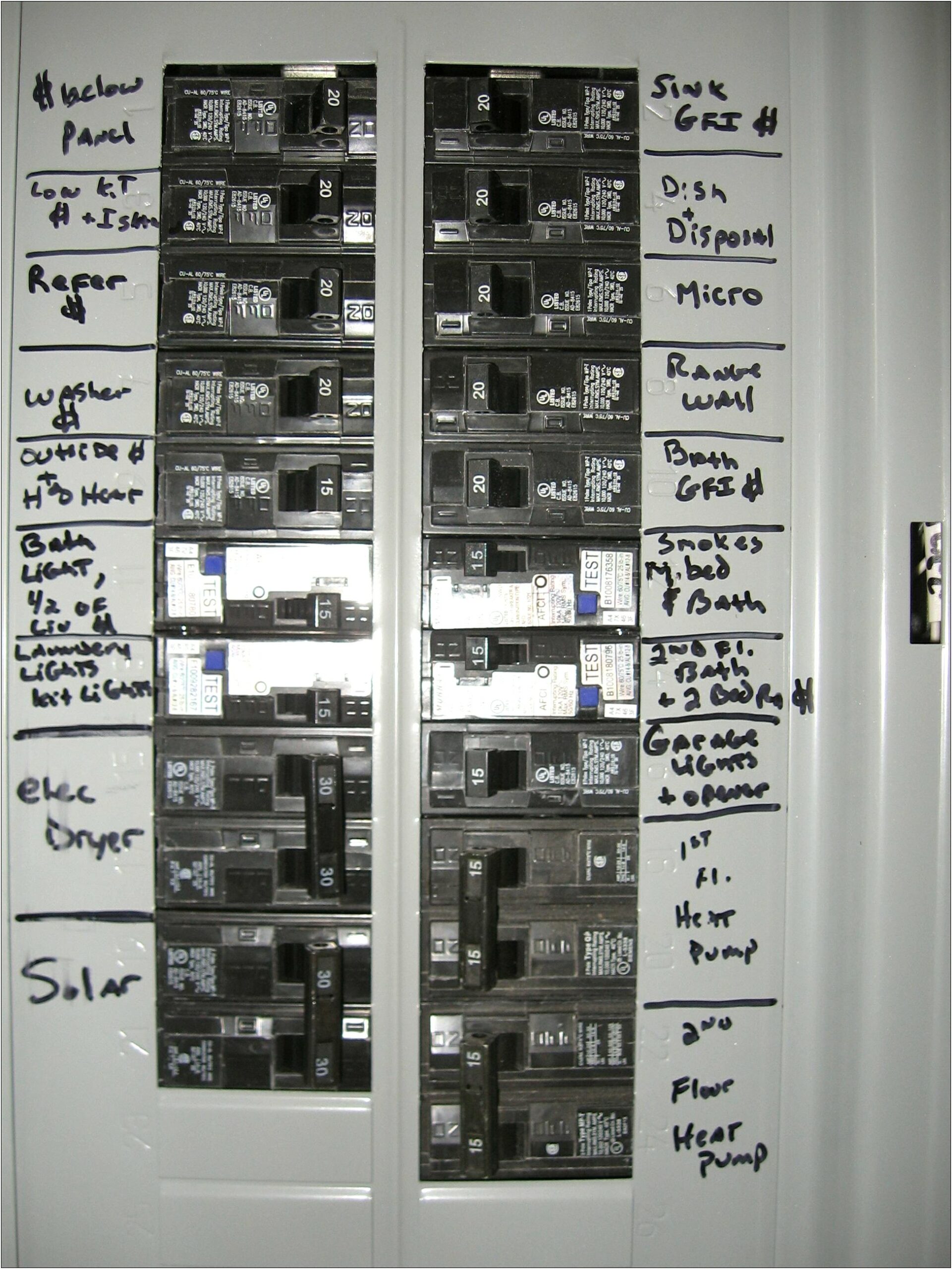Free Circuit Breaker Panel Label Template