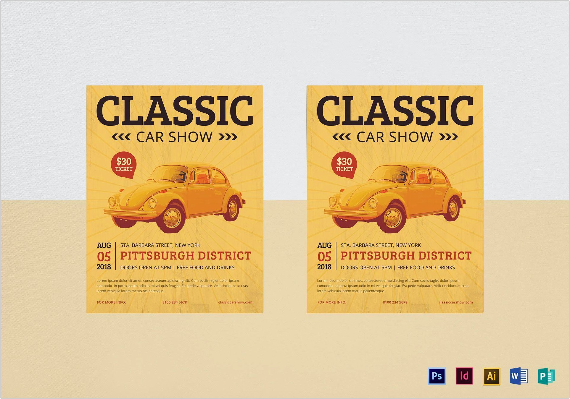 Free Classic Car Show Flyer Template