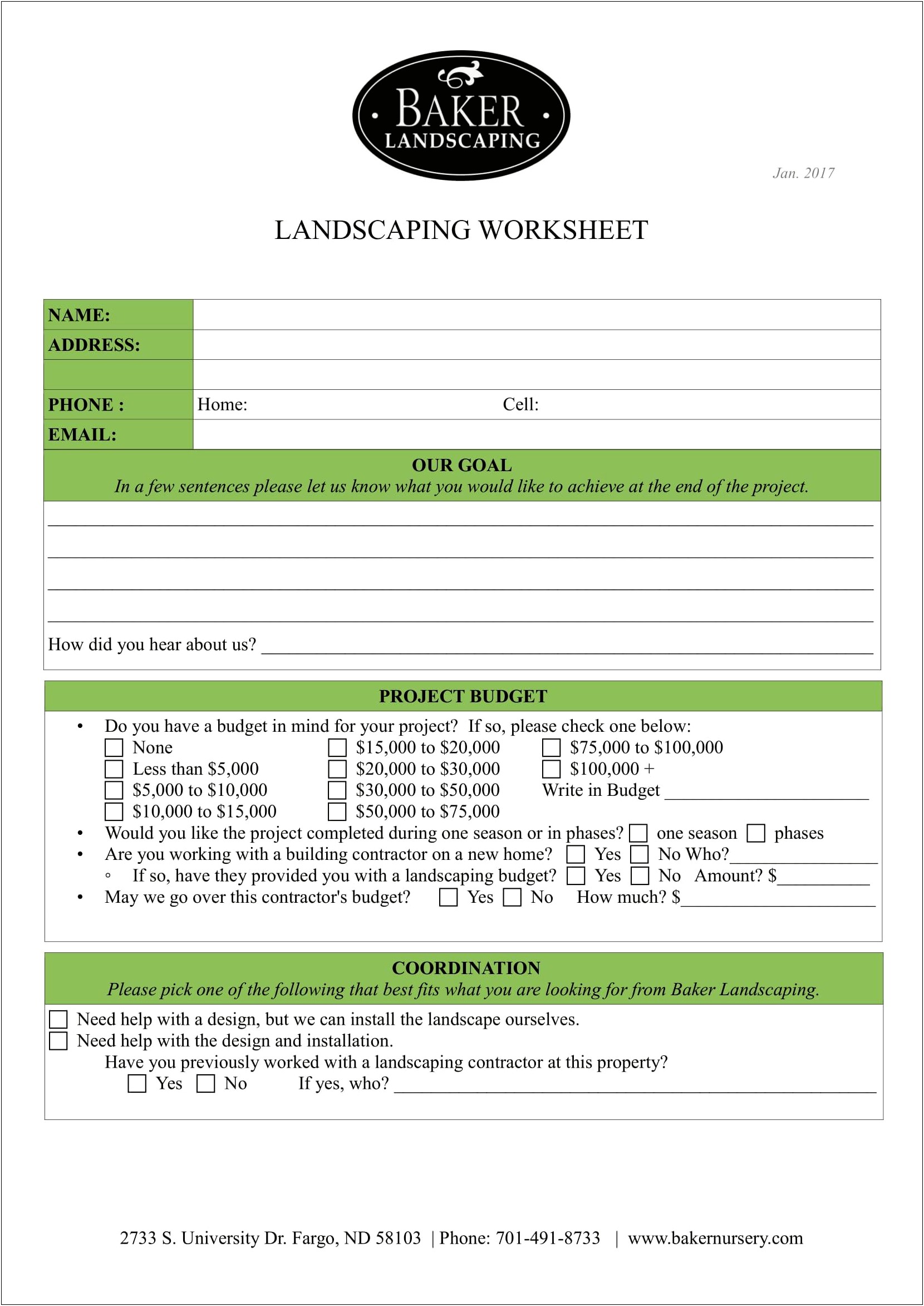 Free Client Intake Form Template For Organizational Business