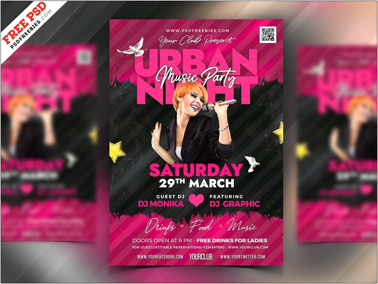 Free Club Party Flyer Psd Template