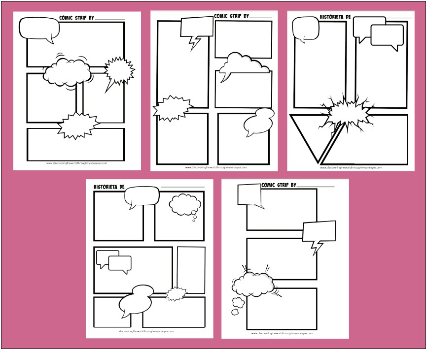Free Comic Strip Template For Students