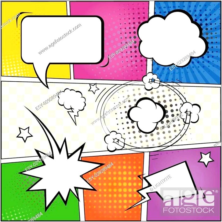 Free Comic Strip Template With Speech Bubbles