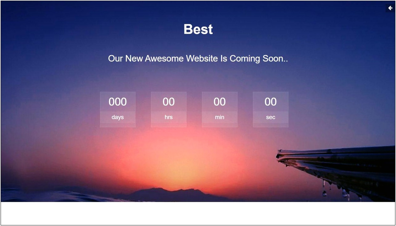 Free Coming Soon Page Template Download