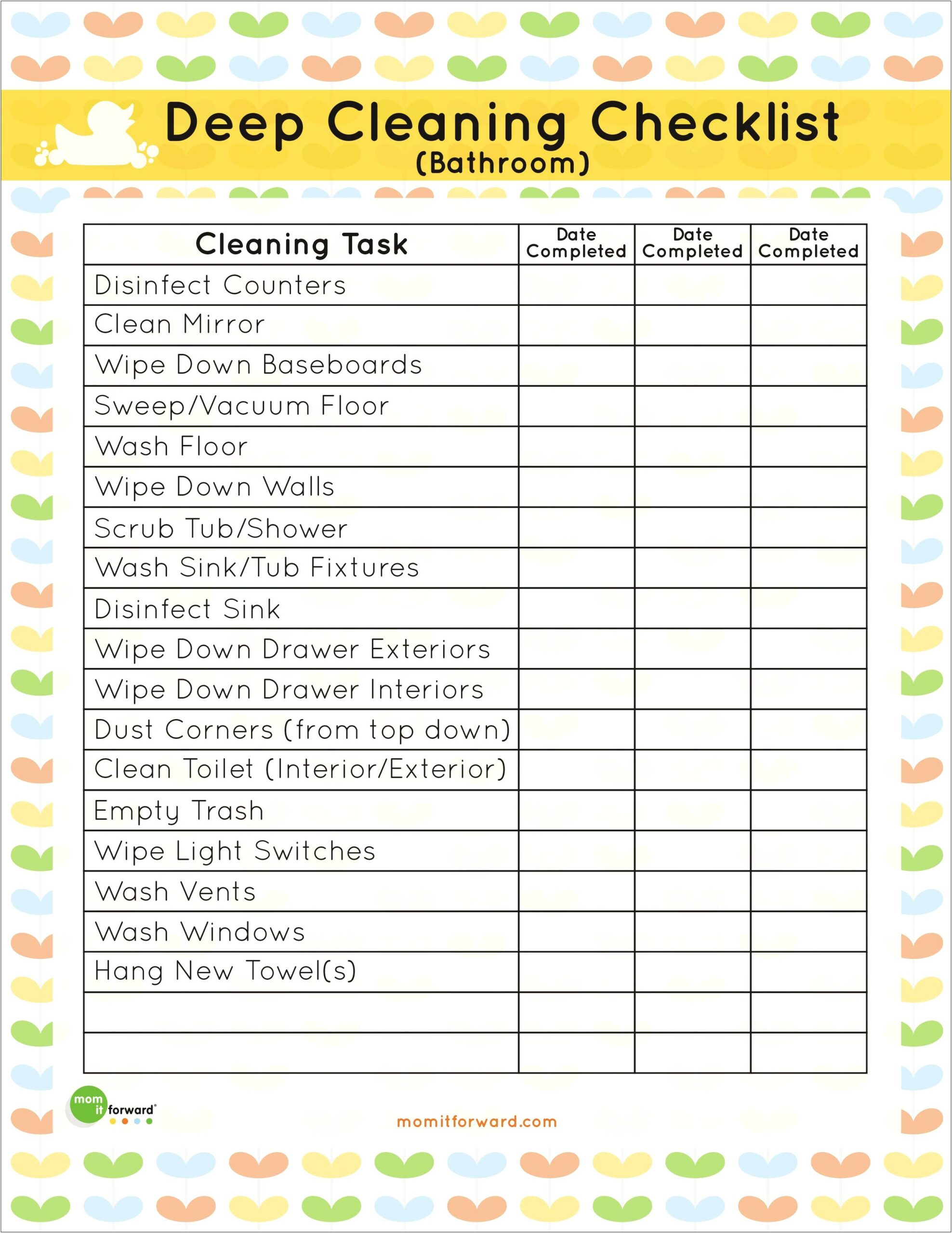 Free Commercial Kitchen Cleaning Schedule Template