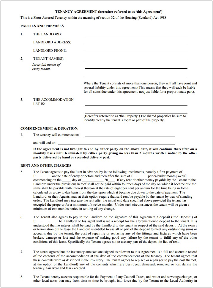 Free Commercial Lease Agreement Template Download Australia