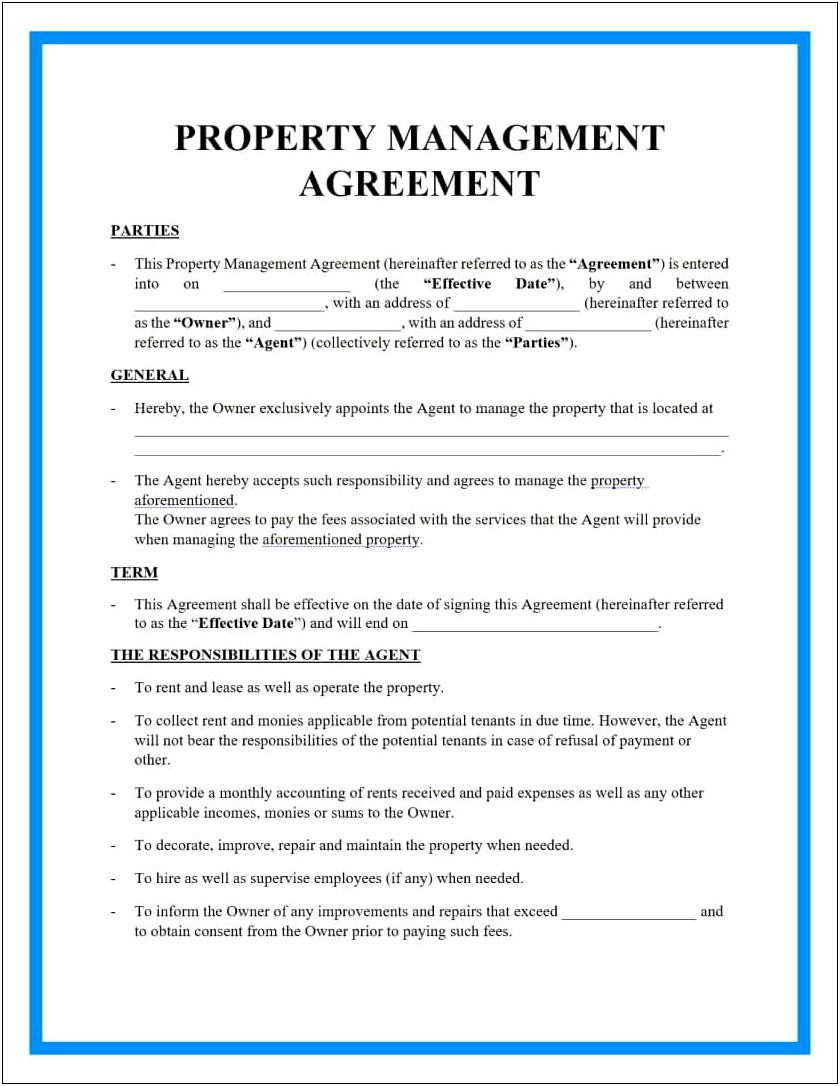 Free Commercial Lease Agreement Template Florida