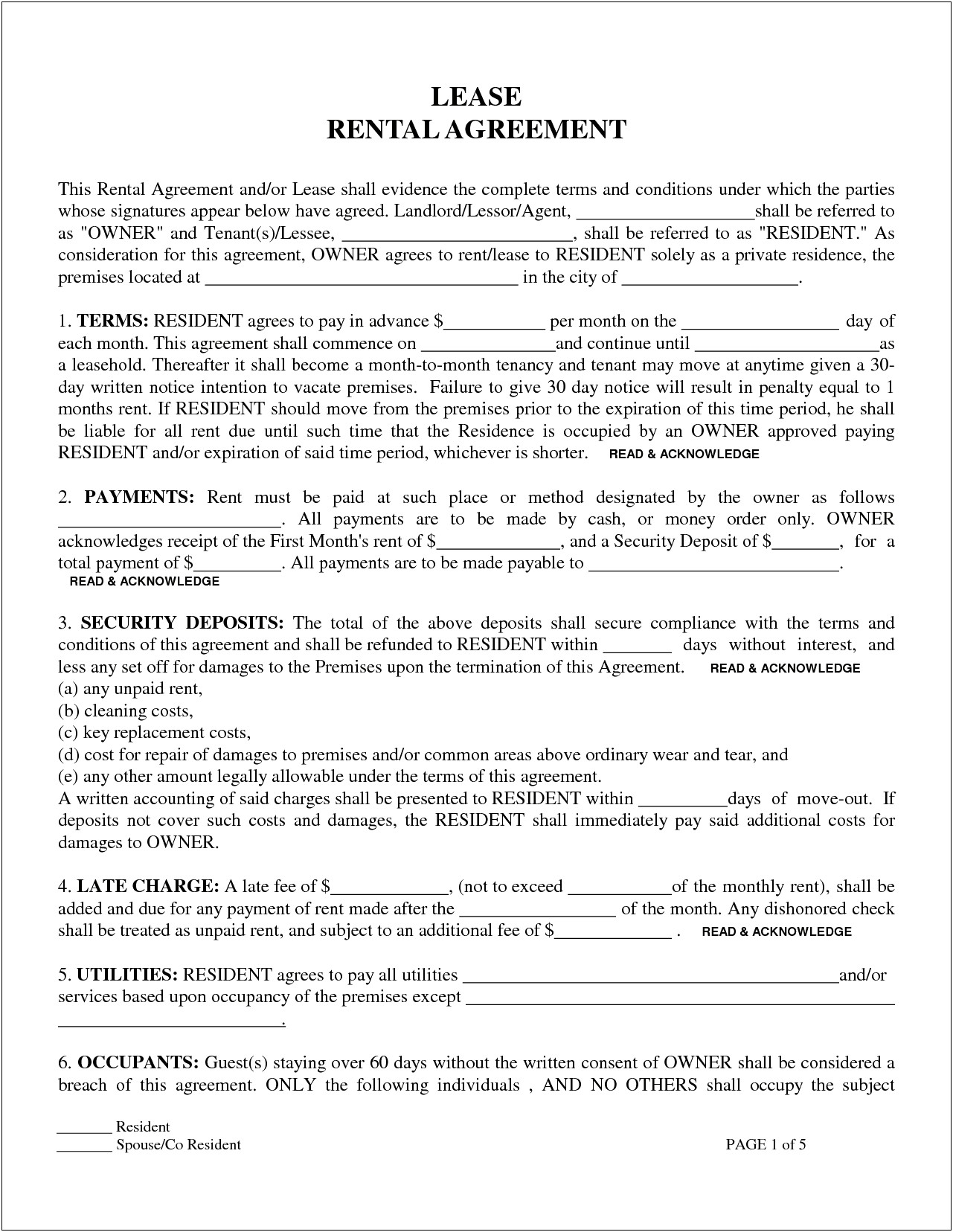 Free Commercial Property Rental Agreement Template