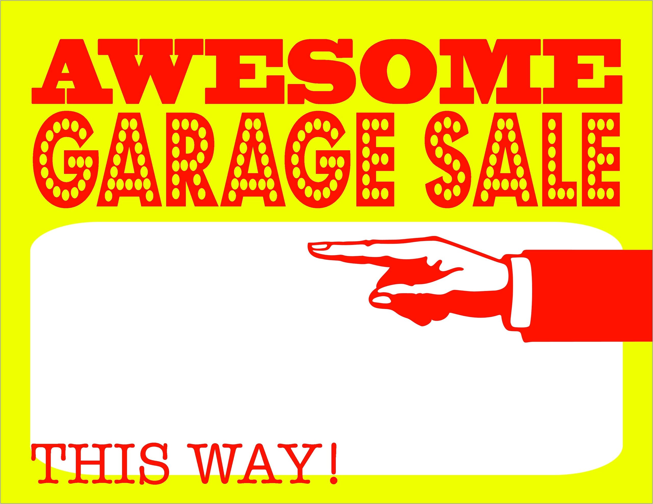 Free Community Garage Sale Flyer Template