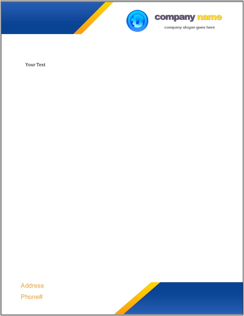Free Company Email Letterhead Template Word Download