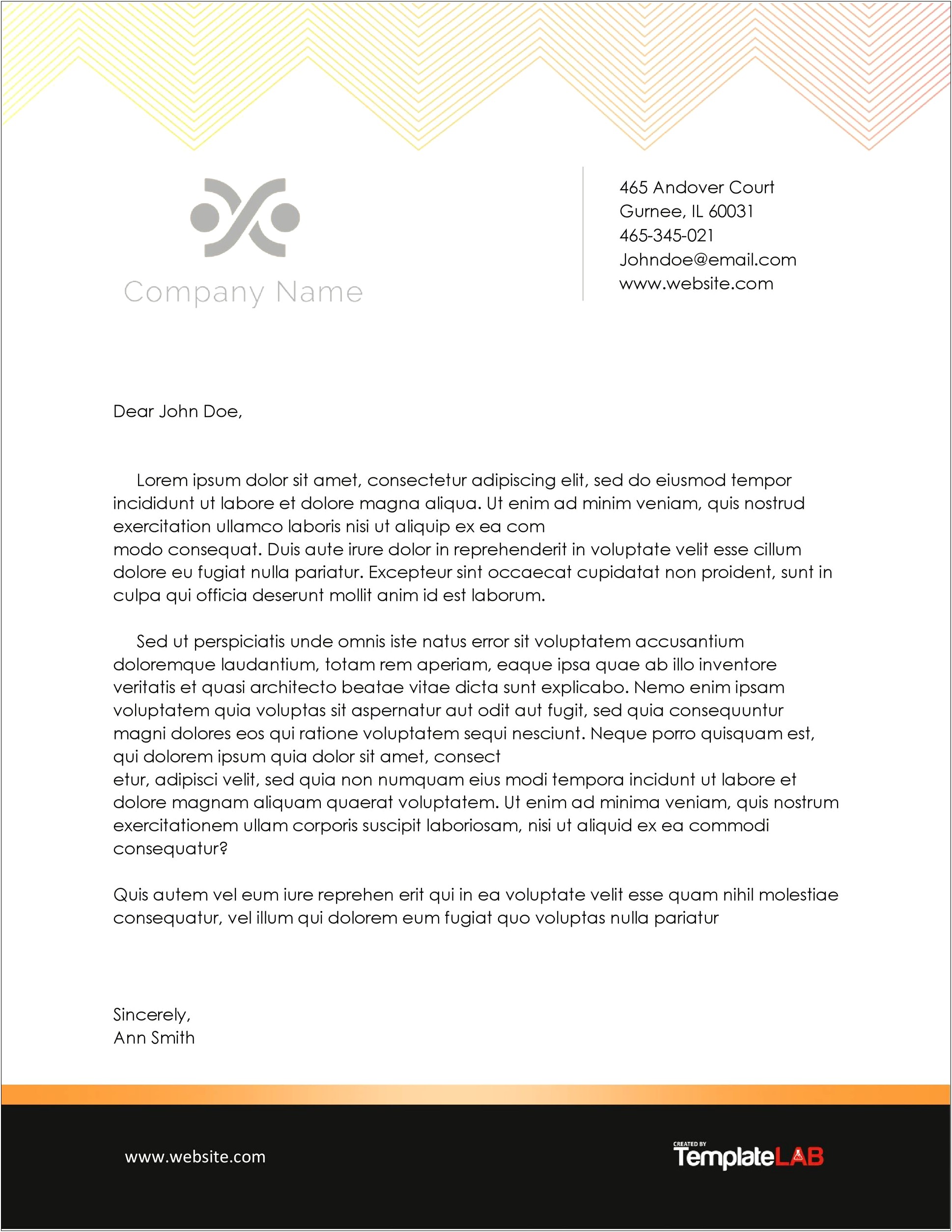 Free Company Letterhead Template Word Download