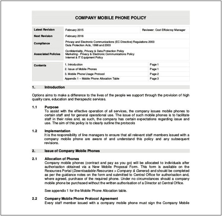 Free Company Policies And Procedures Template Australia