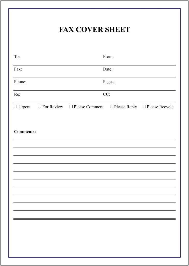 Free Confidential Fax Cover Sheet Template