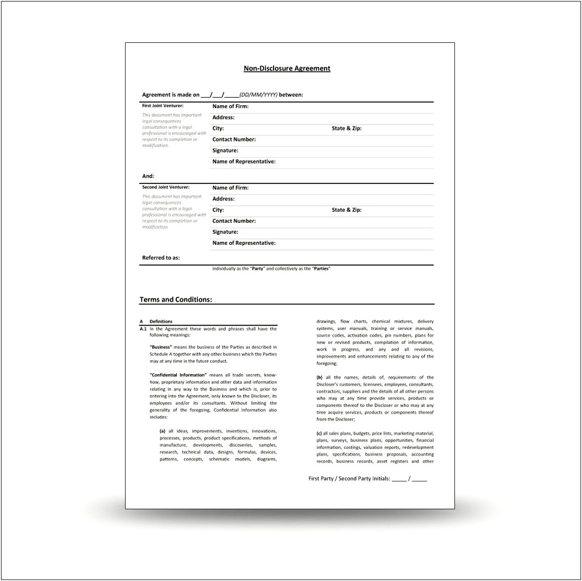 Free Confidentiality Agreement Template South Africa