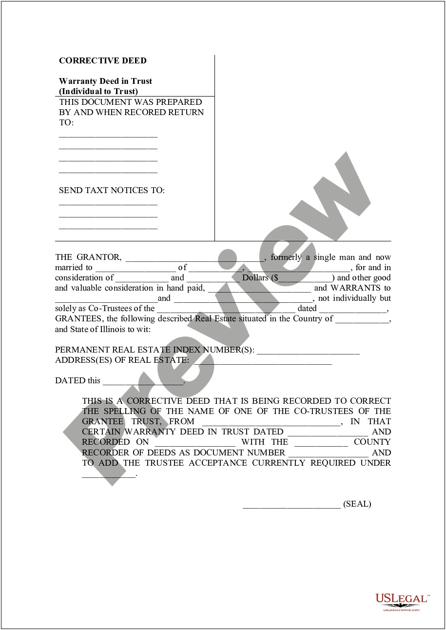 Free Contract For Deed Template Illinois